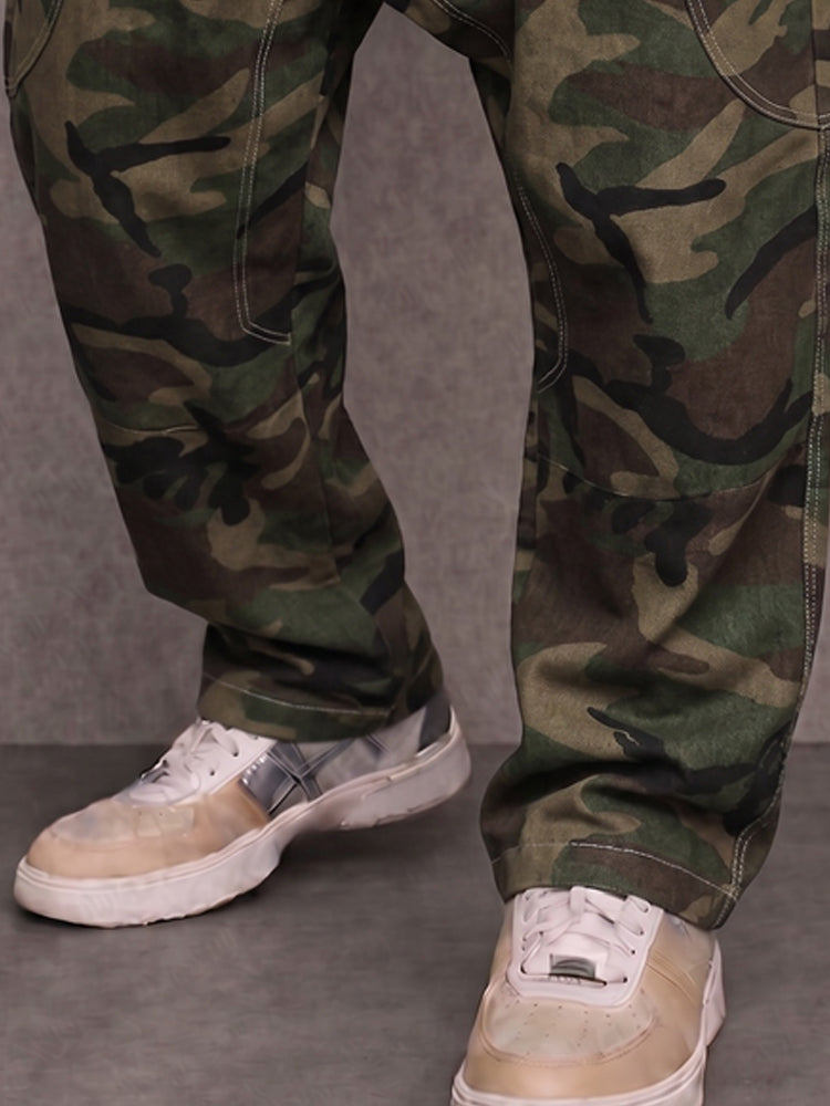 Casual Streetwear 100% Cotton Drop Crotch Pants
